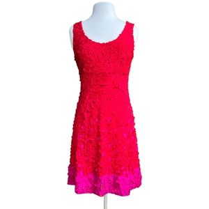 Red 3D floral cocktail dress | Aus size 10 | US 6